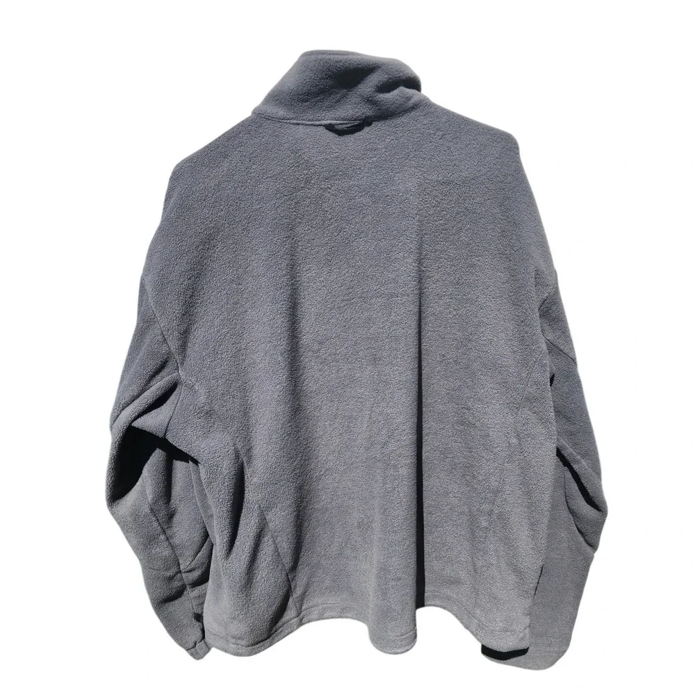 Columbia Mens XL Gray Fleece Jacket Full Zip Interchange Mock Neck Mid‎ Layer